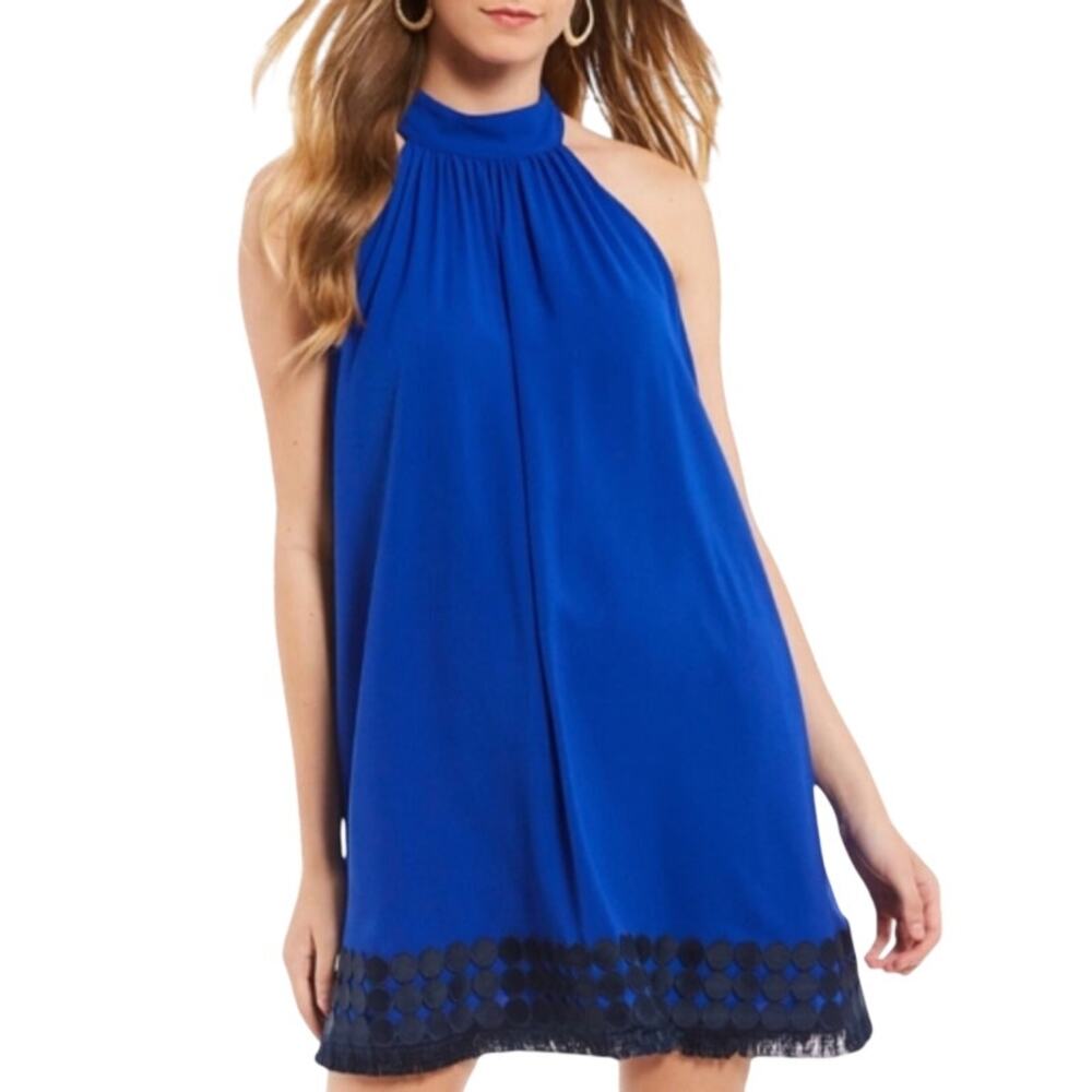 Badgley Mischka Eli shift Dress Cobalt Blue size 10